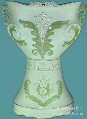 【廠家直銷陶瓷家居擺飾、園藝種植花盆 工藝陶瓷花盆 B005】價格,廠家,圖片,陶瓷工藝品,潮安縣浮洋騰達(dá)陶瓷制作廠-